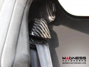 Alfa Romeo 4C Carbon Fiber Upper Safety Belt Ring Covers 